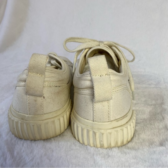 Zara Off White Canvas Aesthetic Sneakers - Picture 6 of 8